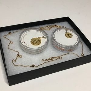 Alex and Ani Charm Station Necklace 26" & 2 Charms